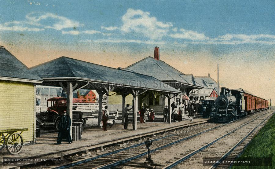 Postcard: Railroad Station, York Beach, Maine
